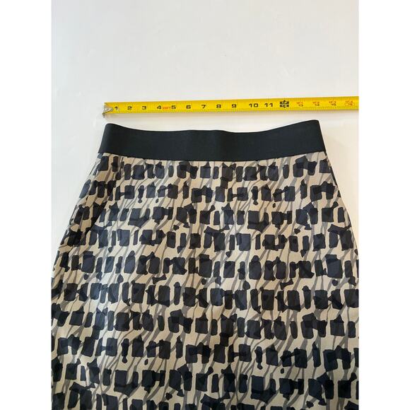 Classiques Entier Patterned Silk Wool Blend Straight Cut Skirt Career Women's 6 - Picture 13 of 16